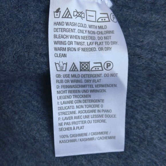 Isaac Mizrahi Live! Cashmere Peplum Sweater Babydoll Vneck Blue Women's XS - Picture 7 of 15